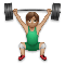 Man Lifting Weights- Medium Skin Tone emoji on LG